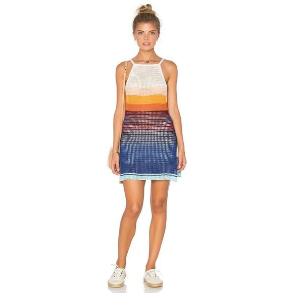 New! FREE PEOPLE Striped Sleeveless Boho Tunic Tank Top V-Back Airy - Picture 5 of 9